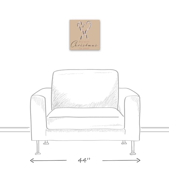 Sweet Christmas Candy Cane Canvas Wall Art
